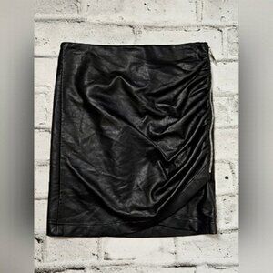 Le Chateau Black Faux Leather Mini Skirt